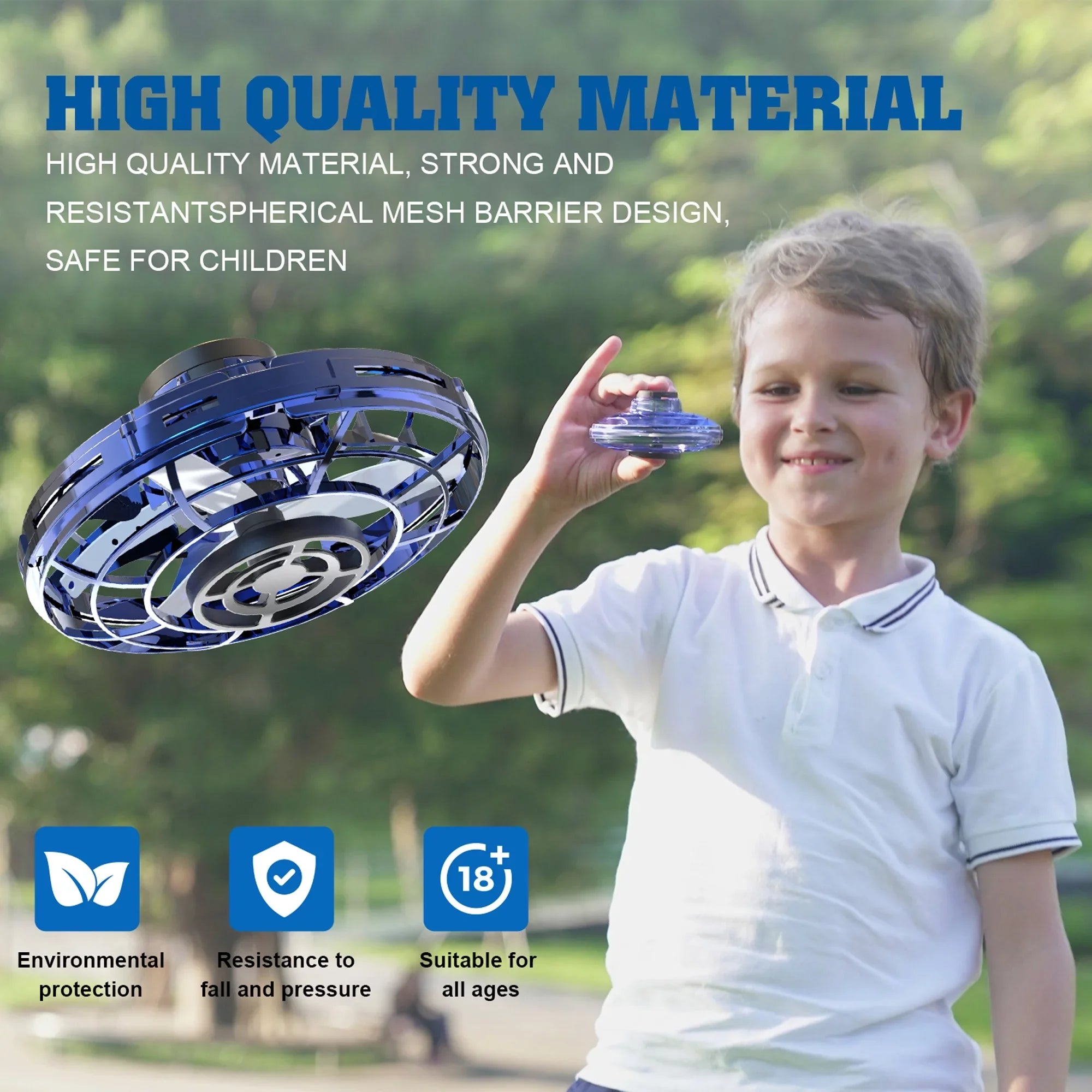 Scoot 2 Indoor for SAYFUT or Drone Boys Orb Hand Girls-Black+Blue Hands Ball Small Toys Drone Drones Flying Helicopter, Operated Pack/Set Toys Kids/Adults Free Easy