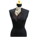 2022 x GUCCI 2276 Dark Gucci New Beige Pattern 663719 Paper Brown GG Scarf Ponytail Silk Ladies 3G001 Item Muffler (Good) Pre-Owned