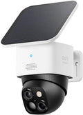 Surveillance, No S340, Fee, Monthly Wi-Fi, No Blind Solar Camera, SoloCam Camera, S380 Security Spots, 2.4 HomeBase Outdoor Wireless Compatible Security GHz 360° eufy