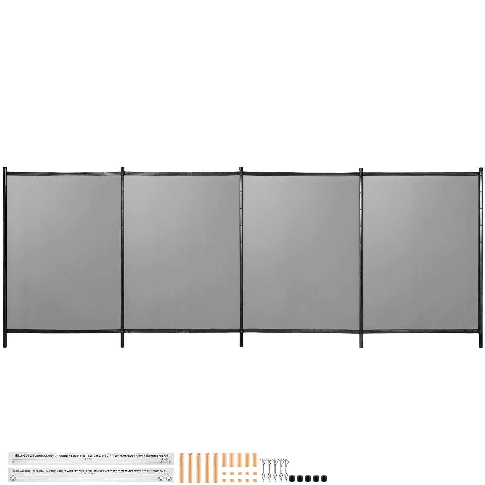 Pool Pool Swimming Removable for Fences 12 1000D Security Pool Pool Tubes, 4 Poles Fence for Fencing Fabric SKYSHALO x ft PVC Pools and Aluminum Privacy and Breathable Fence, Mesh, Foot Inground with