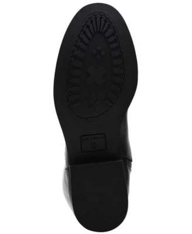Round Heel Shoes Gore Zip-Up Resistant Cushioned 7.5 Stretch Block Boots M Toe SUN STONE Dress Black Allicce Womens Slip