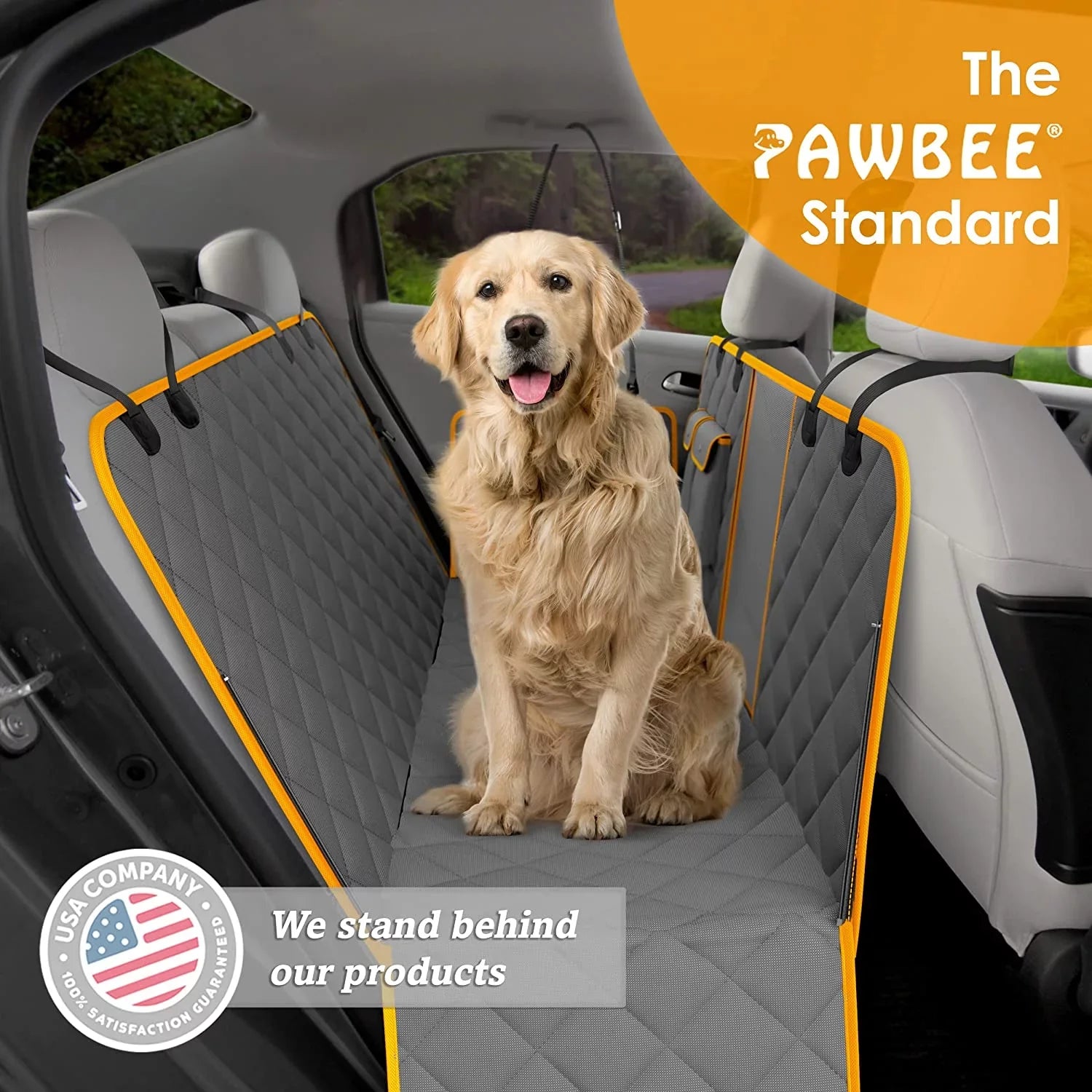 with Dog – Belt Seat Car Dogs – with – Seat for Scratcroof SUV, Covers Mesh Window Car Covers Car Bonus Waterproof PAWBEE for Car Hammock & Cover Dog Cars Dogs & Trucks Seat Front for Seat Nonslip
