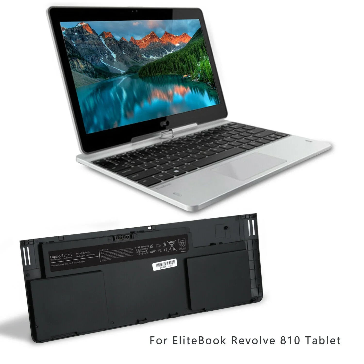 Series for 810 810 Tablet EliteBook G2, HP G3 Revolve PC Battery G1, F 810, 810