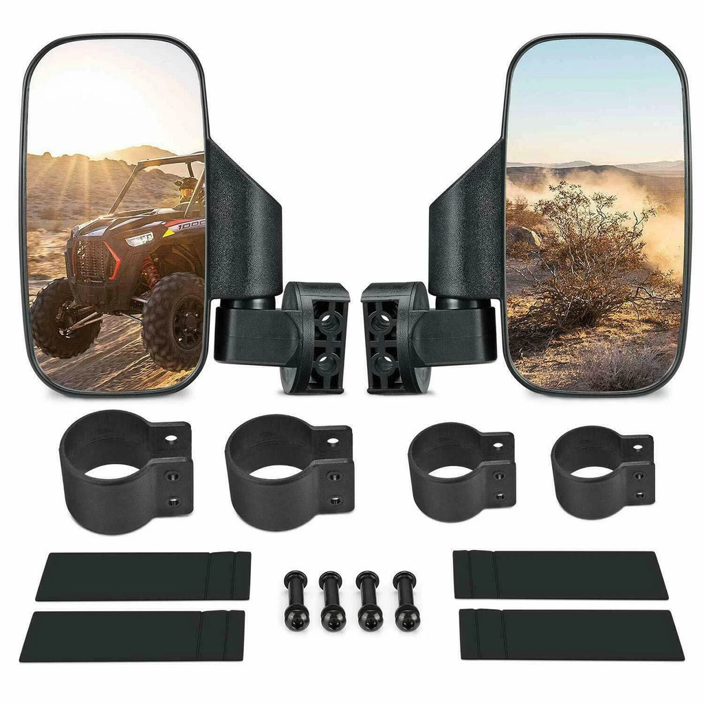 Polaris Clamp Center View Mirrors 900 1000 Set Mirrors X3 with Can-Am UTV 1.75"-2" Compatible Bar RZR Rear