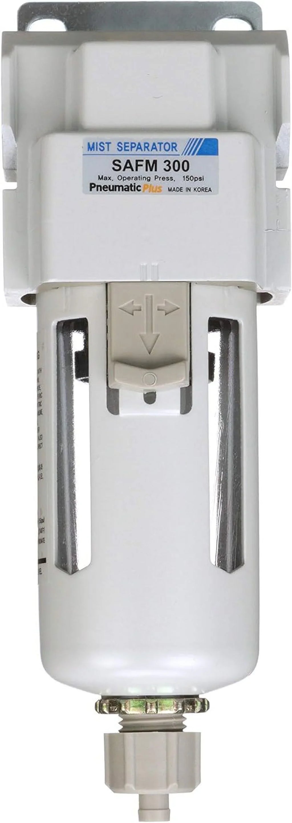 drain, manual compressed coalescing micron, 3/8" 0.1 - bowl, filter, bracket npt air