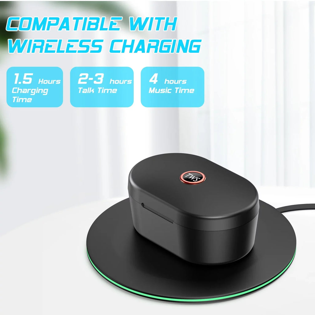 for Display Quality Headset Sport Sound UX923 Built-in Wireless Case Digital Earbuds 5G Earphones 6 Headphones Mic Premium 5.0 nova LED Bluetooth Charging