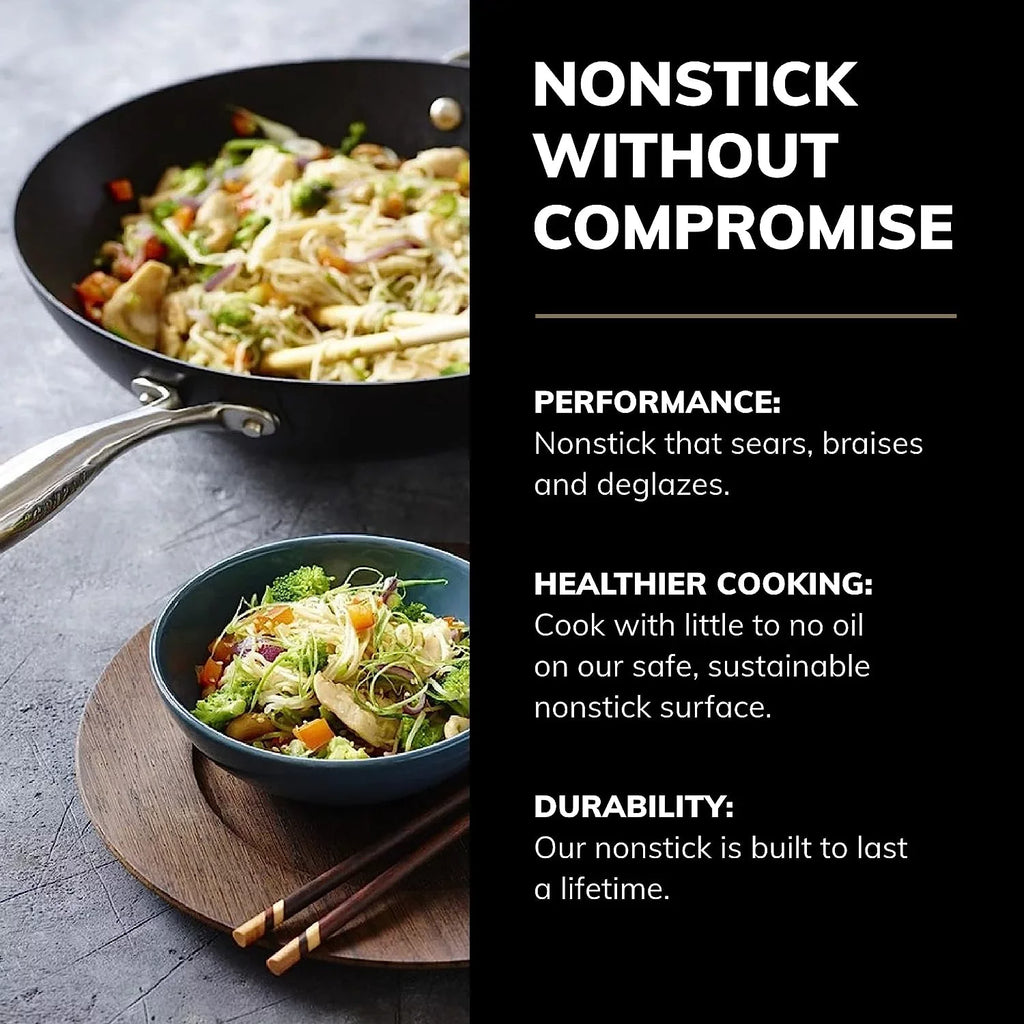 Wok Inch PRO ScanPan 12.5 Black IQ Cast Aluminum