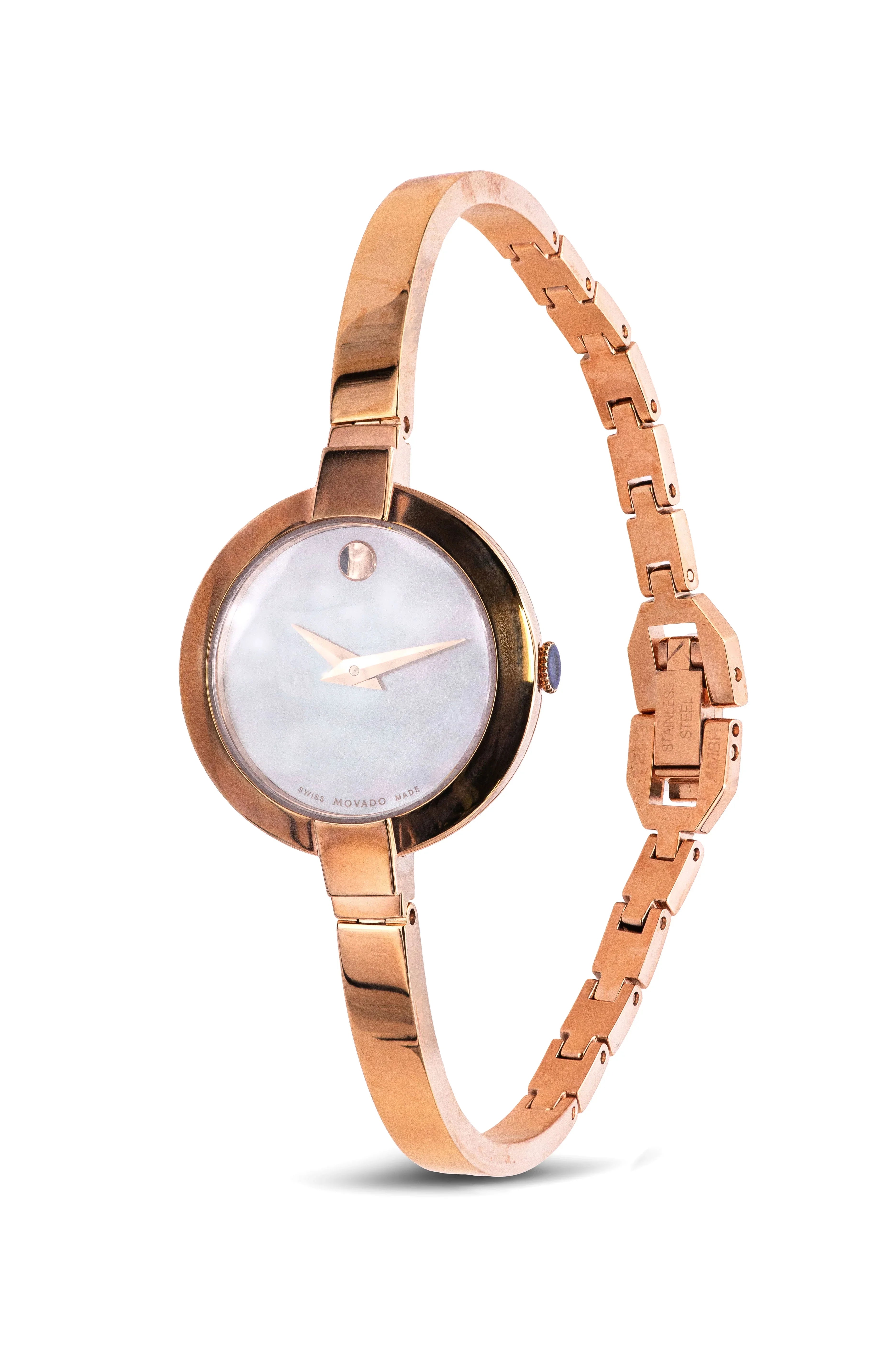 Bela of Movado Mother Dial Pearl White Ladies Watch 0607082