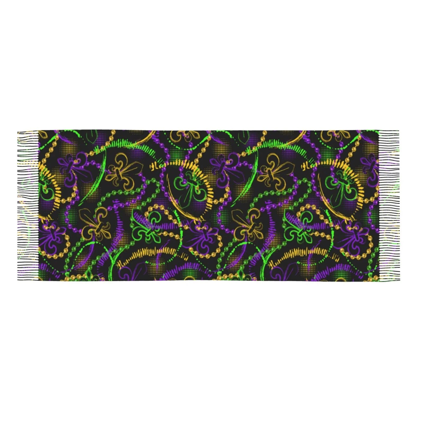 Warm Women Gifts- Wrap Soft Winter Gras Mardi Neon Shawl For Scarves Cashmere Scarf Feel Art Bingfone Print Elegant Large