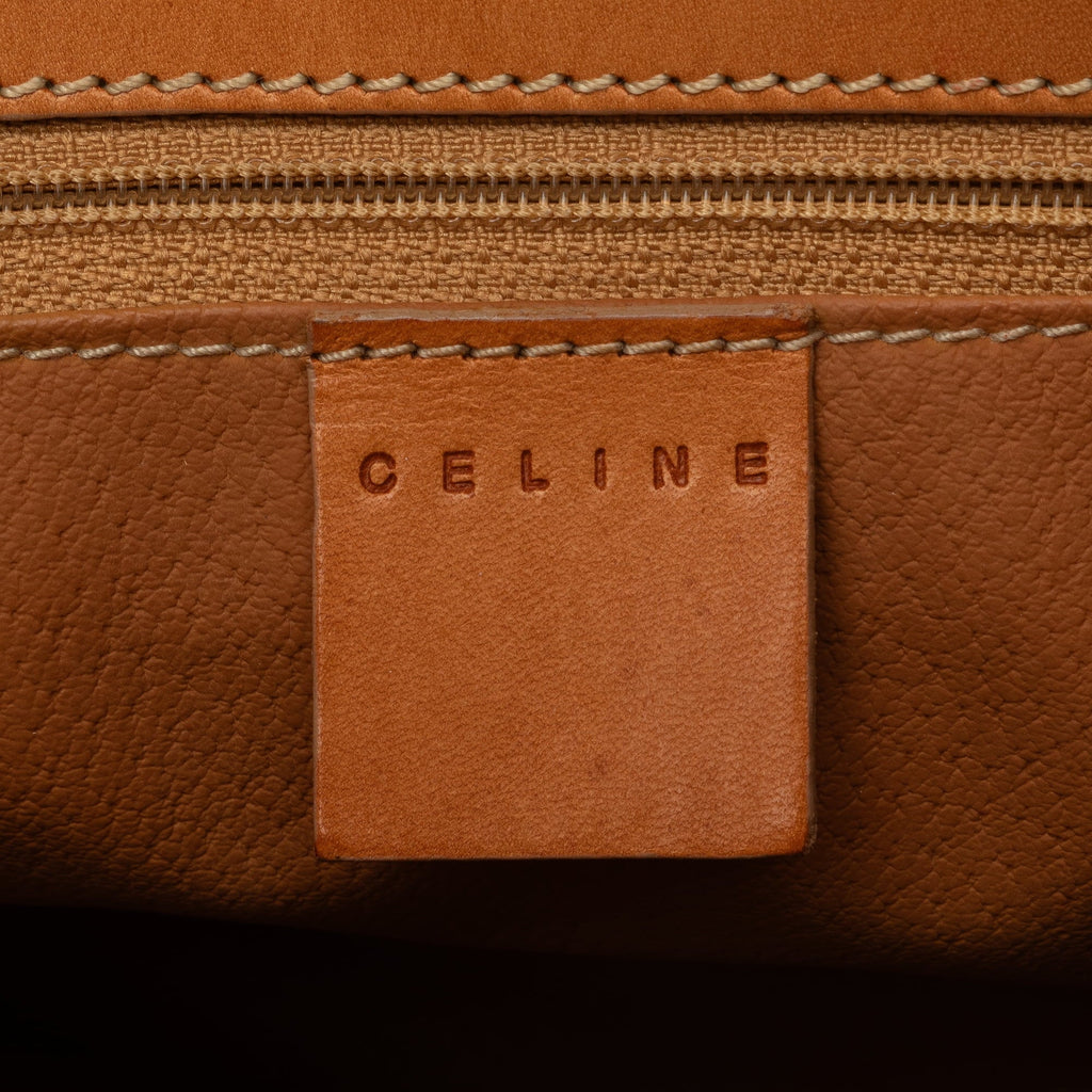 Bag Macadam Canvas Unisex Fabric Celine Coated Brown Tote (Good) Pre-Owned Authenticated