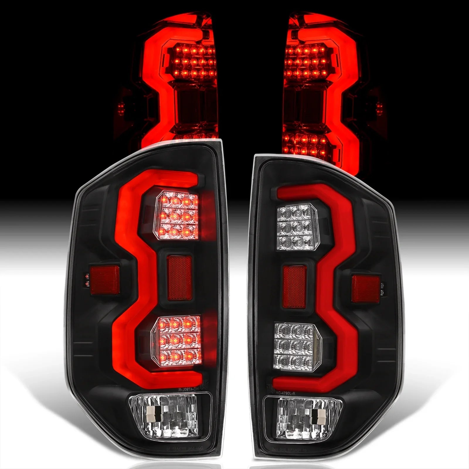 2020 Compatible/Replacement Toyota Signal Distributors Lamps Clear 2021 21 2015 Tundra LED AJP Brake 14 19 15 Lights 2017 Red Stop Pair 2019 Tube For 20 2018 16 17 Housing Tail 18 2014 2016 Lens Black