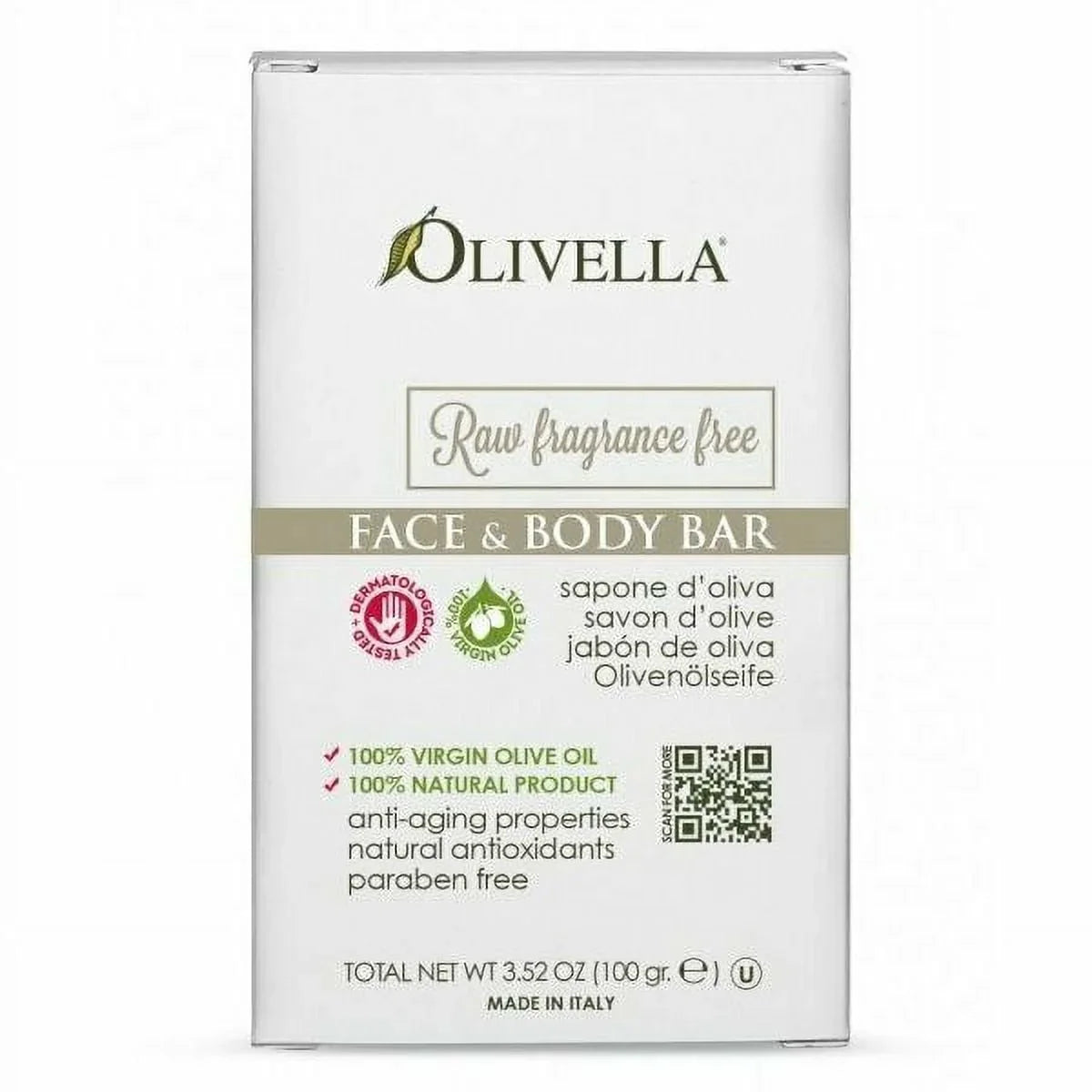 Fragrance Bar 12-Pack Hypoallergenic & Soap 3.52oz, Body Face Olivella Free