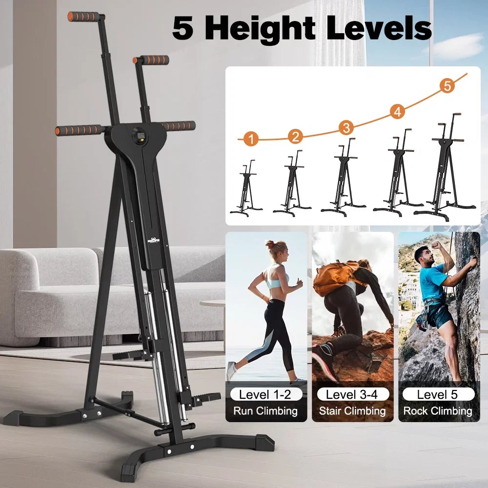 5 Climber Levels Display with Gym Exercise Sports Machine LCD Relife Home for Vertical Adjustable