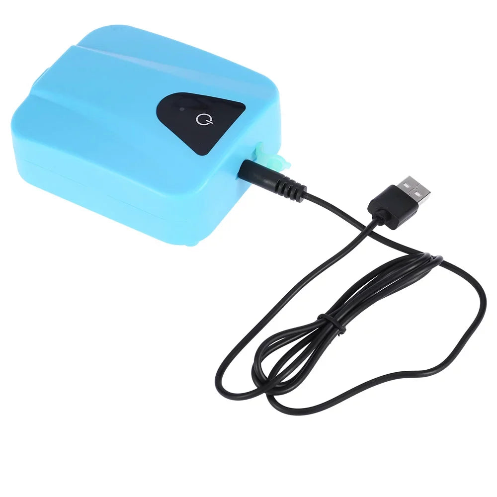 Aquarium Air 1 Pond Stone 2L/min Pump Charging Powered/DC Solar Oxygen Oxygenator Water Tomfoto Airpump with Aerator