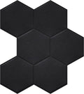 PET Black Stick Backsplash Bathroom(11.57''x10.35'',10-Sheet) Tiles Self Adhesive 3D for Matte Big Real Hexagon Peel and Kitchen
