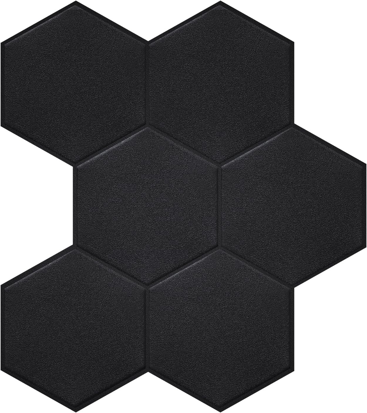 PET Black Stick Backsplash Bathroom(11.57''x10.35'',10-Sheet) Tiles Self Adhesive 3D for Matte Big Real Hexagon Peel and Kitchen