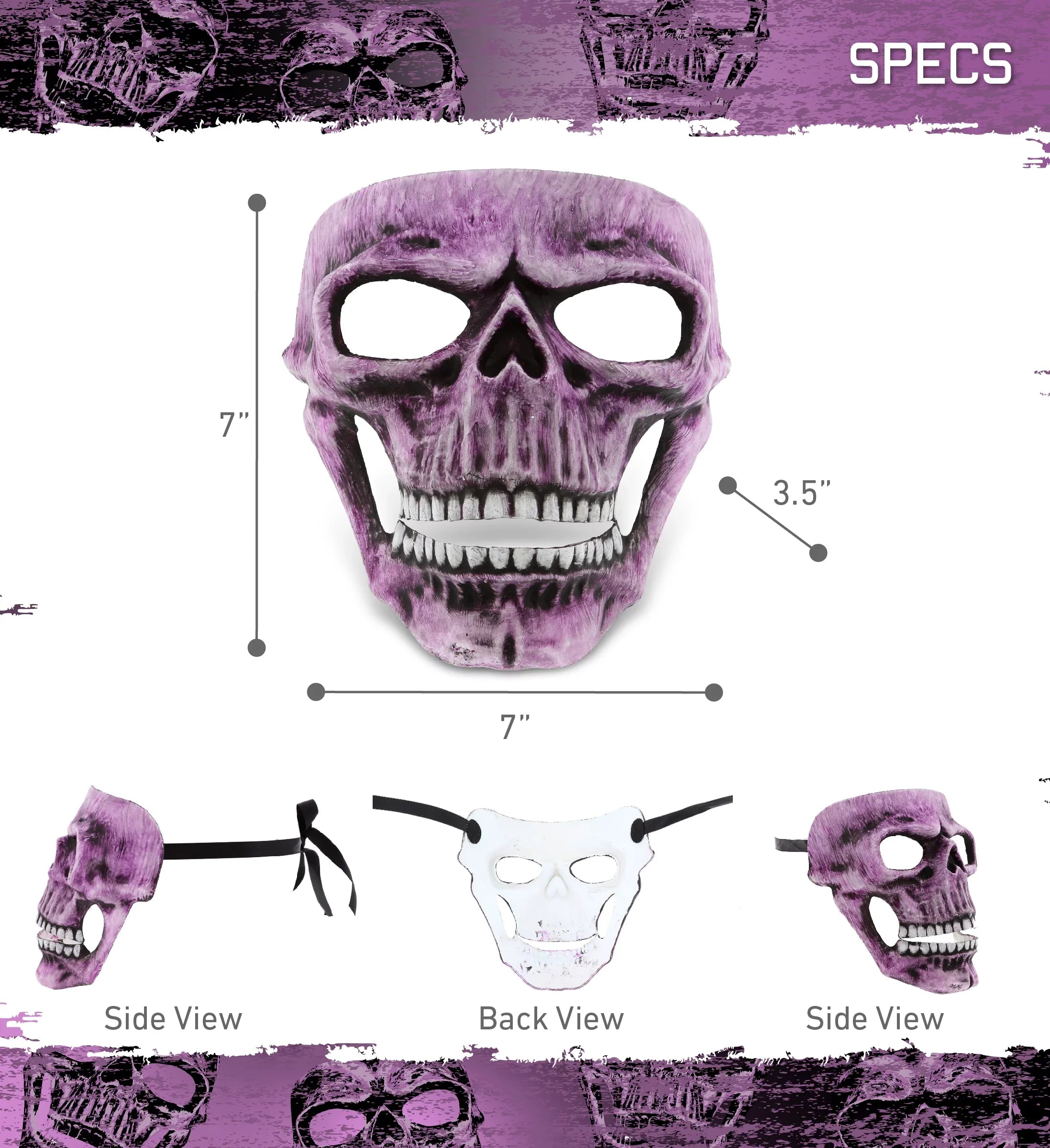 Halloween, Mask Horror-Themed Skull Pink and for Inspired Women, Conventions, Accessory, Mask Mask Steampunk Skeleton Studio Costume Costume Perfect Men Full Attitude for Parties, - Face and Events
