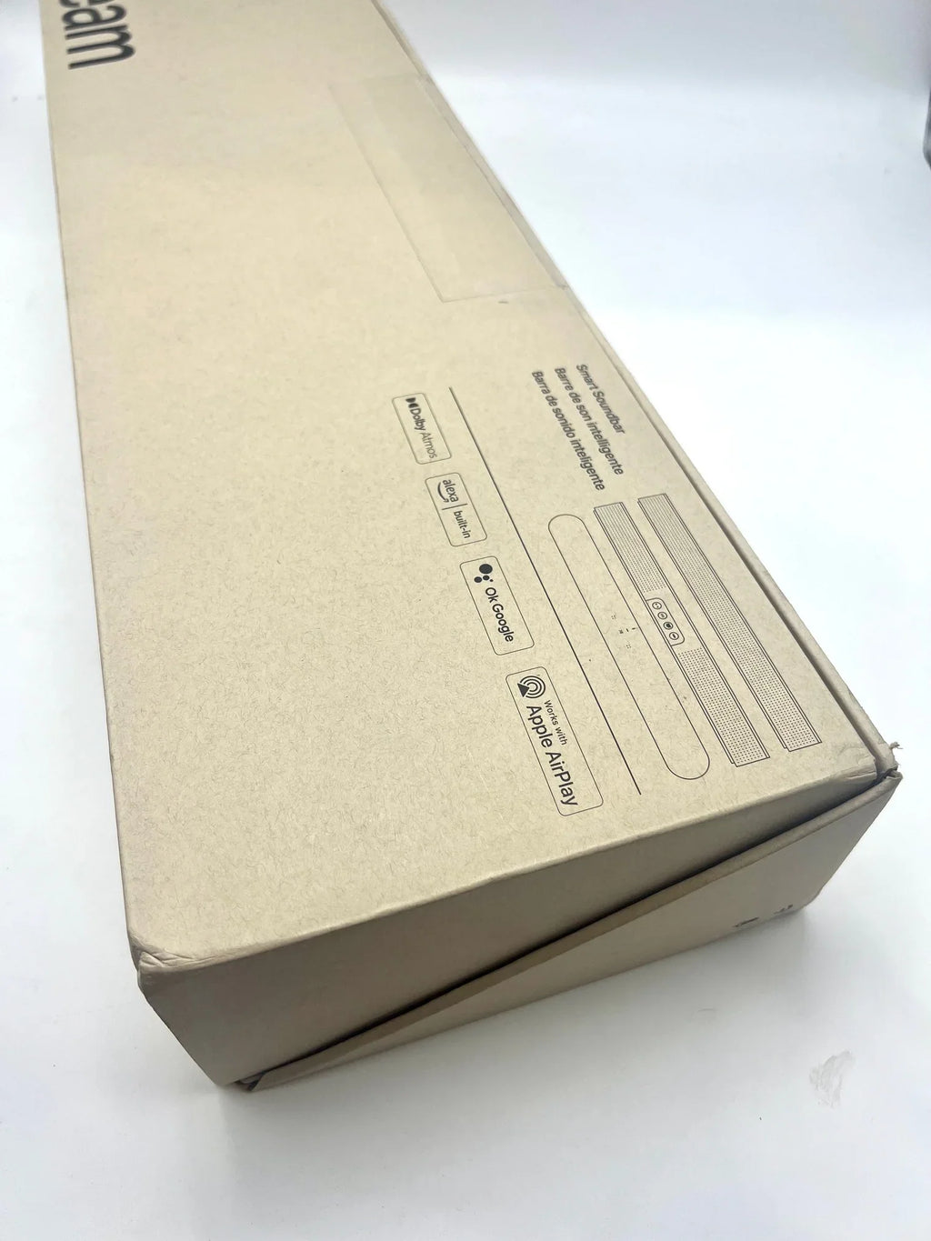 Compact Beam Black Smart Soundbar Sonos