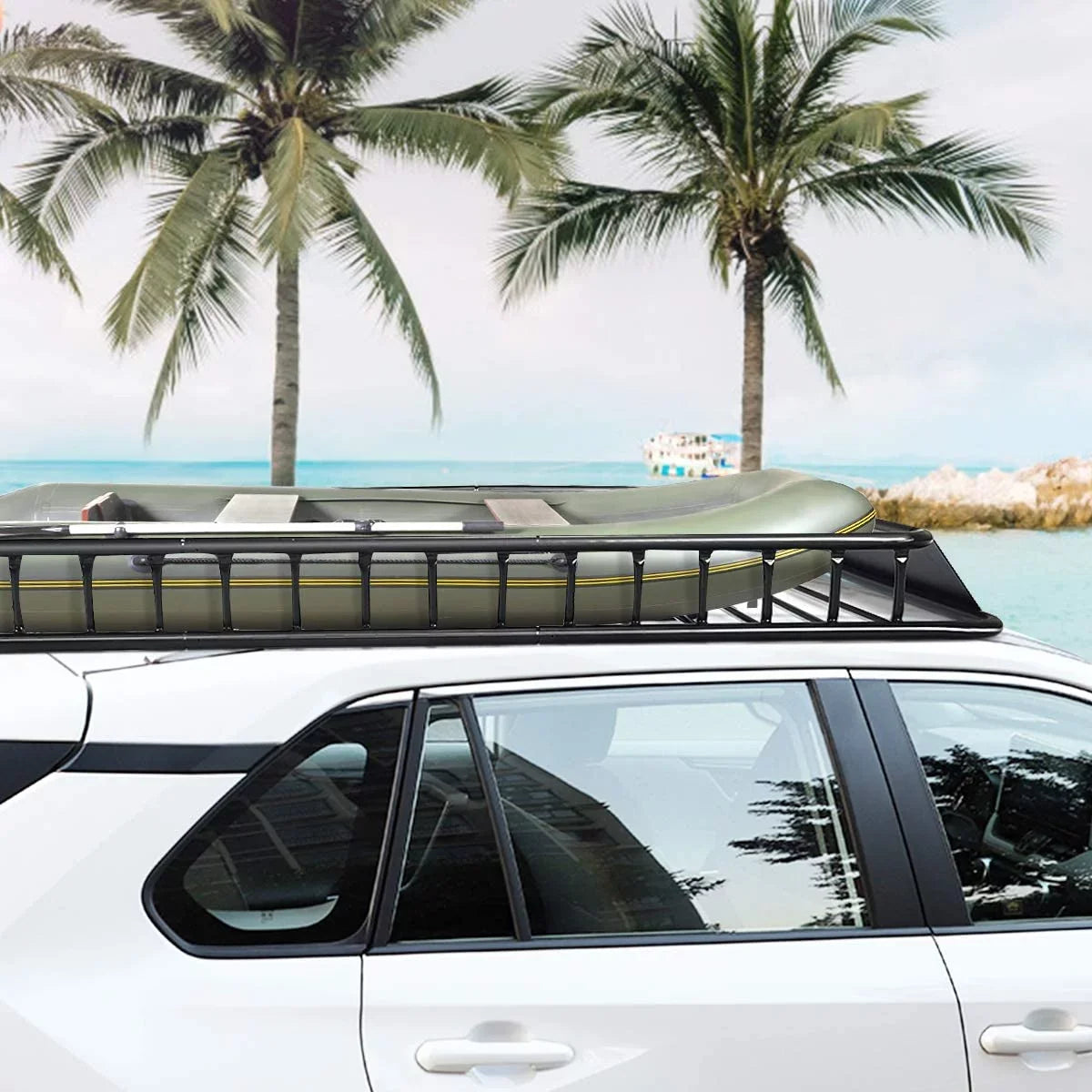 64" x Capacity, Top Rack for with 150lb Roof with Cargo 6” Car Basket Cargo Holder Rooftop 39”x Luggage Carrier Universal SUV, Truck Extension, Carrier