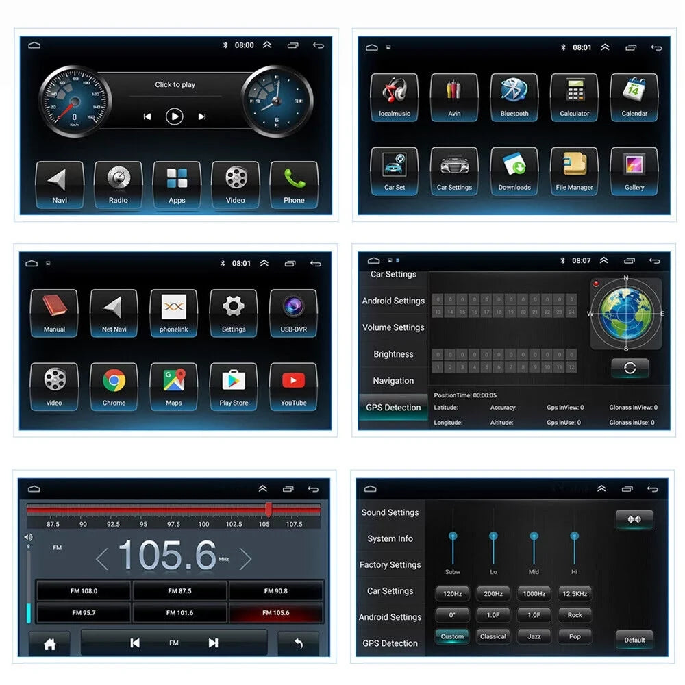 GPS 10 On-Board Screen Navigation Inch Jahy2Tech Din Dual 9.1 Android Player Wifi Touch