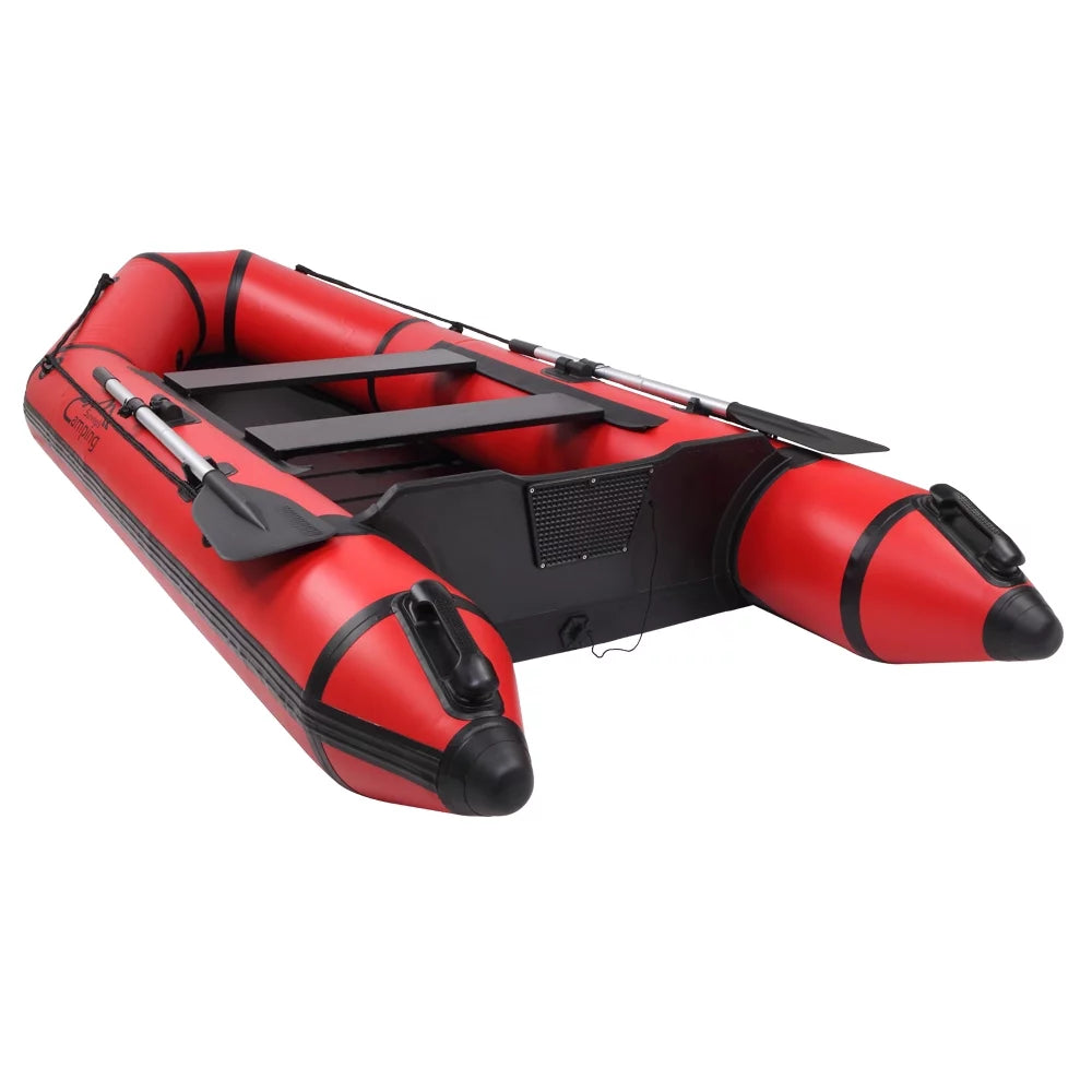 10ft Water Boat Adult 330kg Black PVC Survivals Assault Red Camping