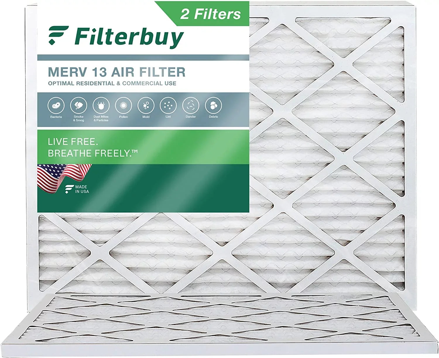 Filters HVAC 13 AC Air 20x24x1 (2-Pack) MERV Filterbuy Furnace Pleated