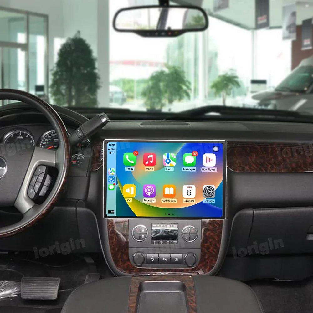 Stereo 13.3" in GMC Car 12 Android Chevy Tahoe Chevrolet CarPlay Radio for Auto with 2007-2012 Yukon Built Suburban Android