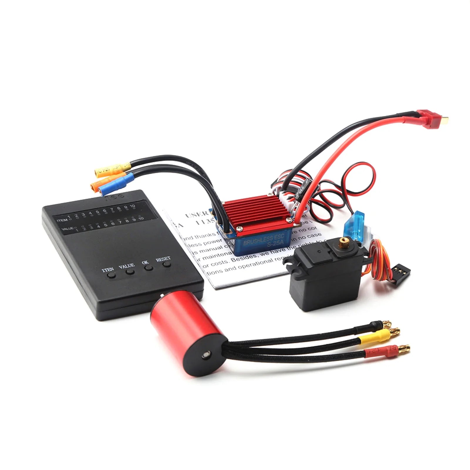 4800KV RC S2435 4P Electric Brushless Servo ESC 2.2KG 25A Speed Controller 116 Truck Sensorless Programming Motor for Brushless Car 118