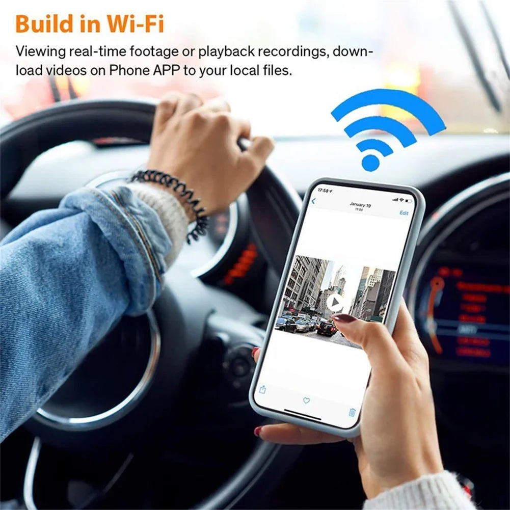 Android Dash DVR 1920*1080P Cam Night ADAS Dash Cam Dash Car DVR DVR Recorder WIFI Recorder Camera Car WIFI Version Mini