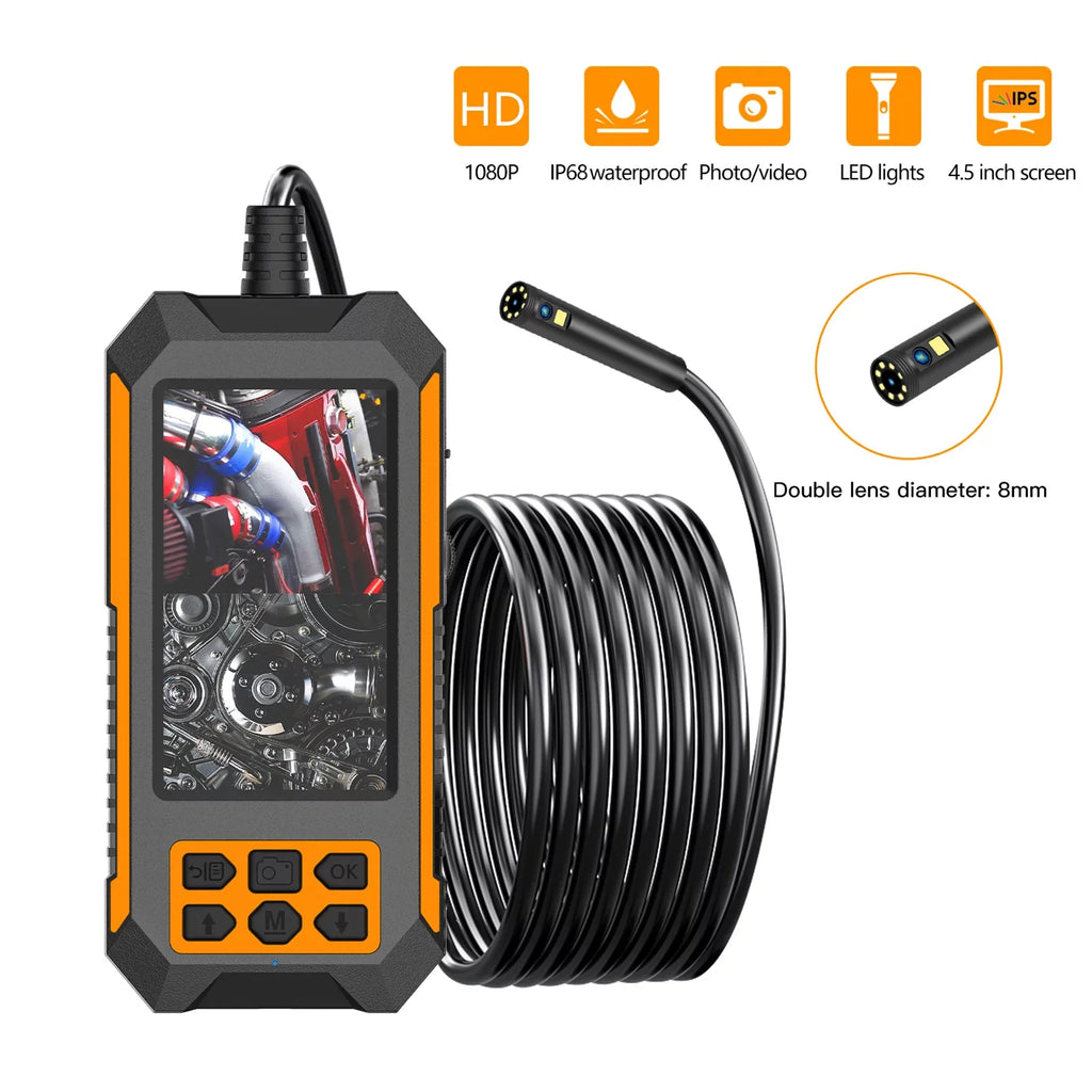 Camera Waterproof Shinysix inch 5m endoscope,1944P Camera Camera LED 1944P IP68 inch Industrial Waterproof Display 4.5 Waterproof IP68 4.5 Dual Camera Camera 1080P/2592 LED 8 Display * inch