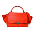 (Fair) Orange Leather Handbag Trapeze Pre-Owned Celine CELINE Women's