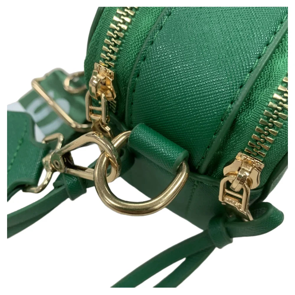 Snapshot Black Bag Strap body with Women's Cross Chain Leather Logo