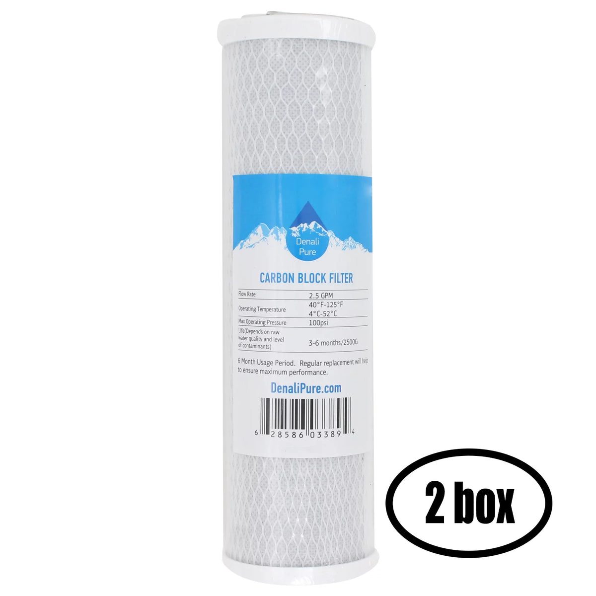 10 Boxes 150 Carbon to Filter 200-RO-DI 50 GPD of Replacement Water Water Pure Block Filter for Brand Universal - RO-DI inch for - US Activated System US 2 Systems Denali