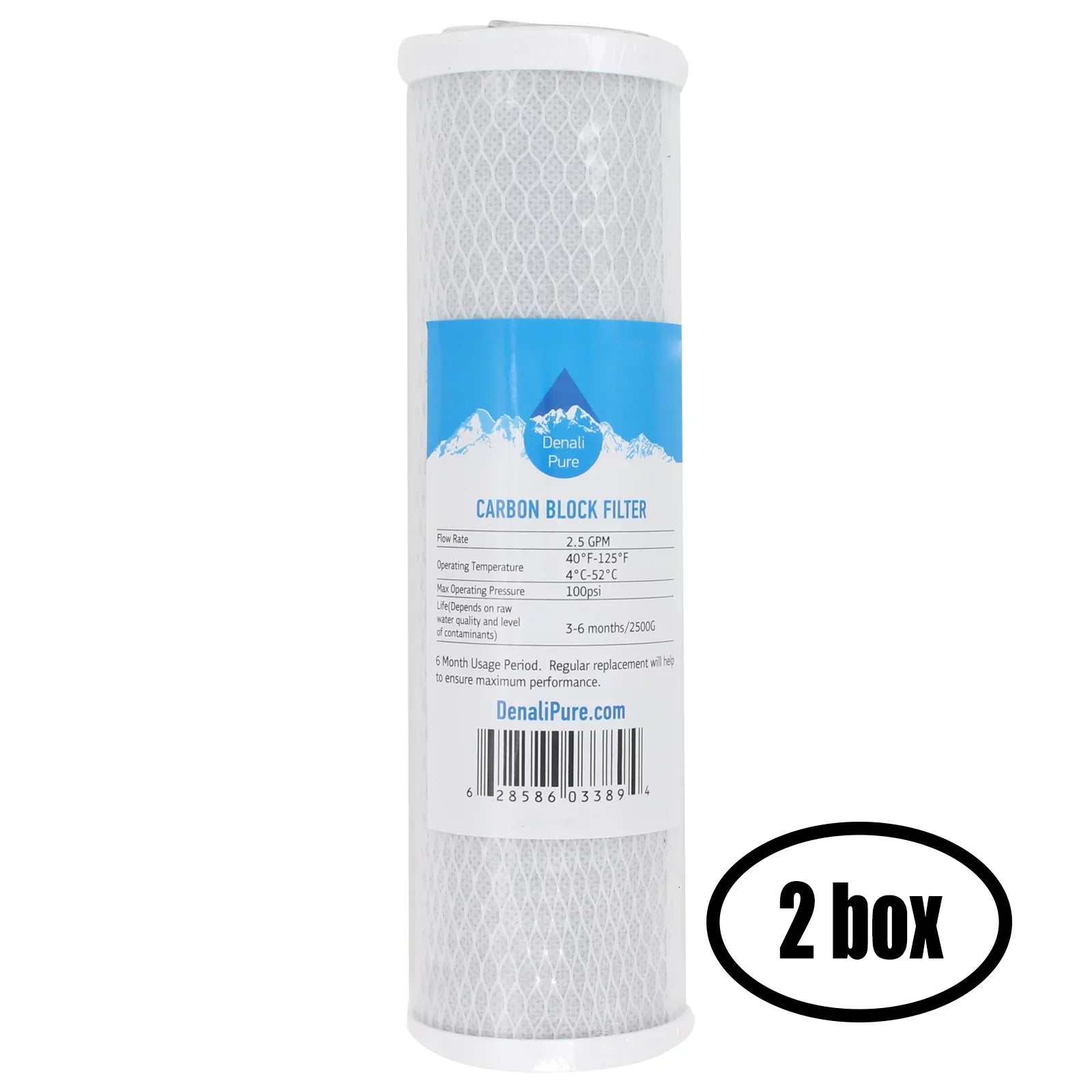 '- Brand Carbon - Filter Water inch 2 AquaFX for Drinking Block Stage 4StageDWSF-CB10-2 Pure Denali 10 AquaFX Replacement Universal Boxes System 4 Filter of for Activated
