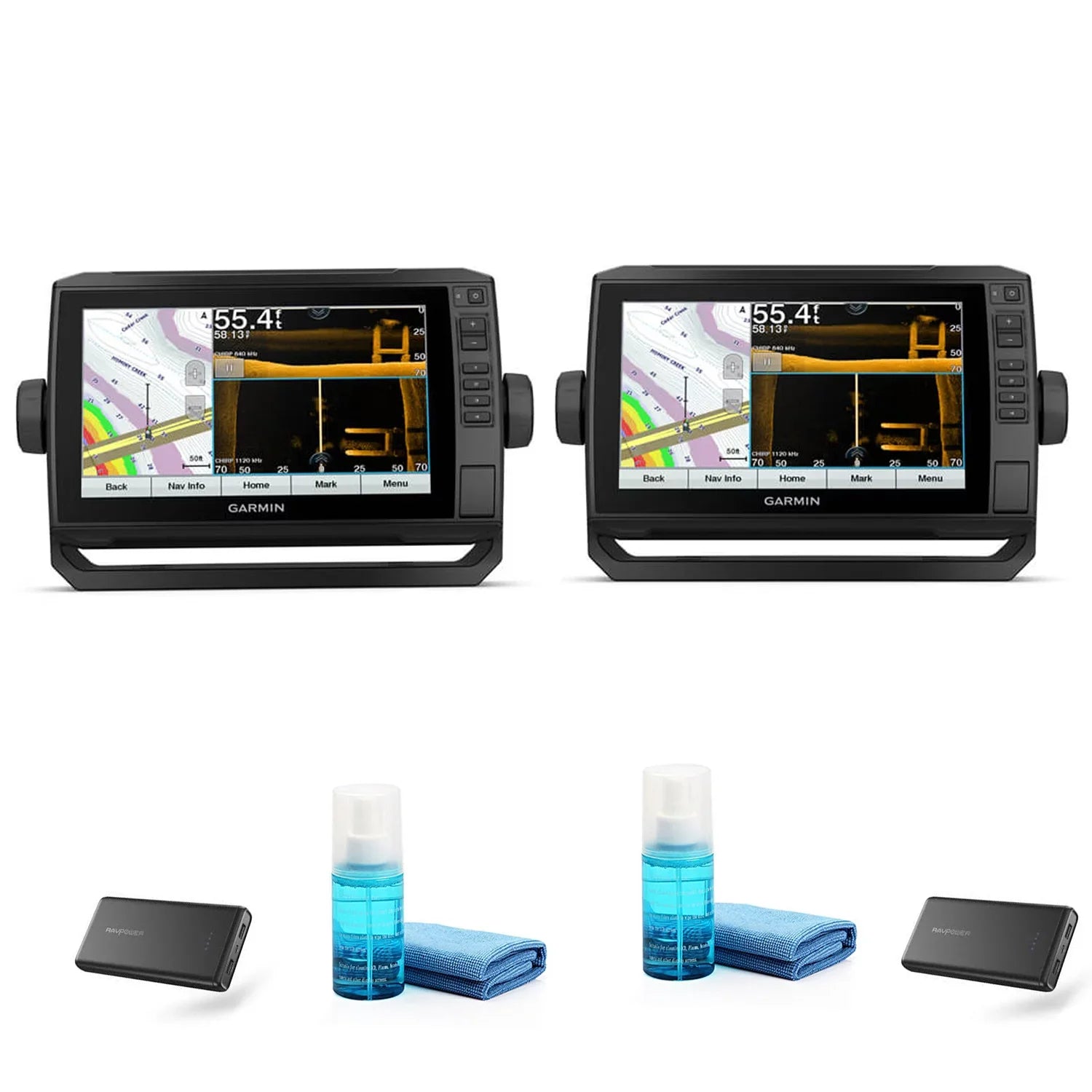 010-02523-01 UHD GARMIN with USB Adapter (2-Pack Bundle) ECHOMAP 93sv