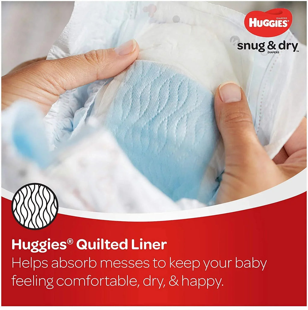 HUGGIES Diapers Baby Count 3 Big Snug Pack, and Dry Size 88
