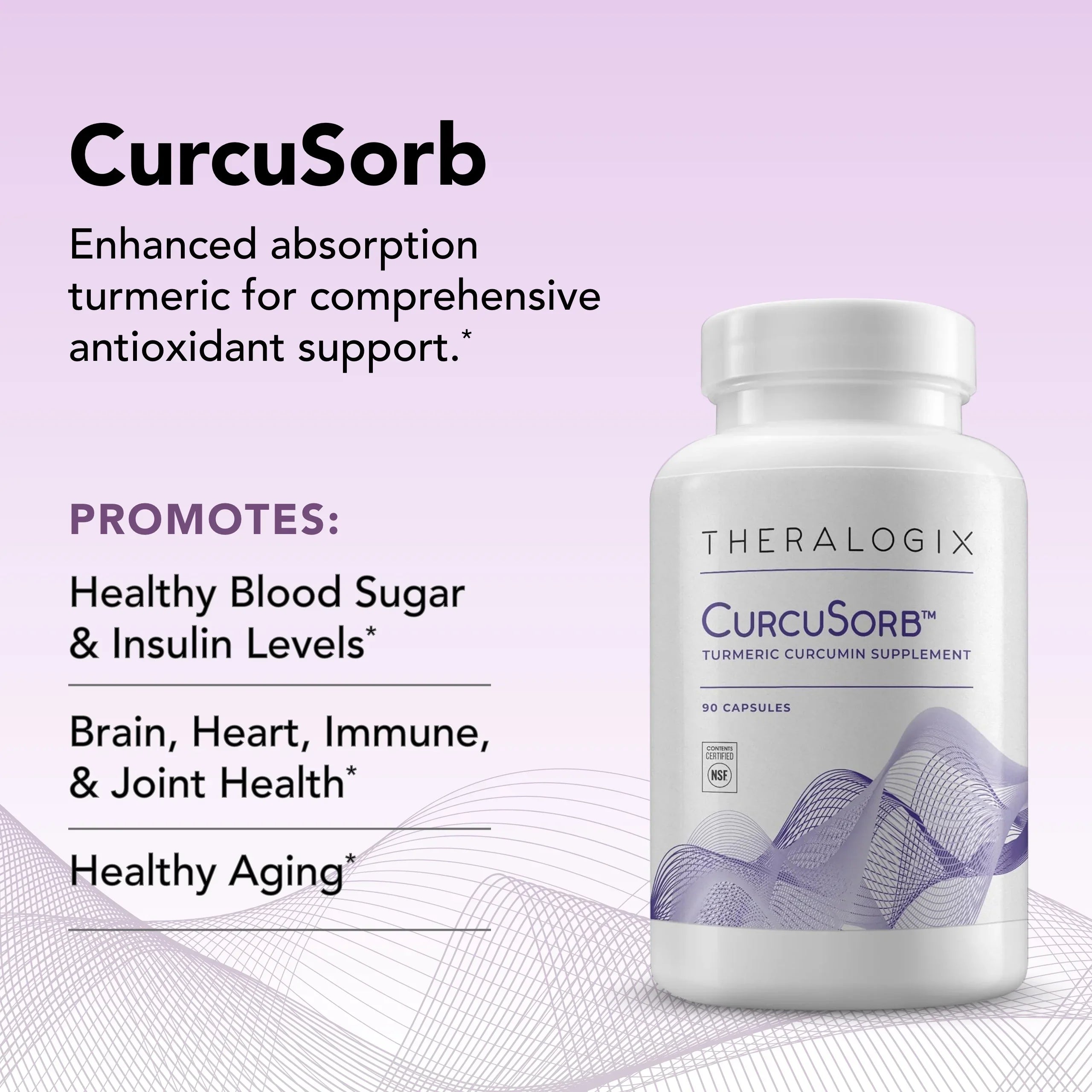 Curcumin Turmeric Absorption Theralogix Supply), Turmeric CurcuSorb Supplement High (90-Day Complex