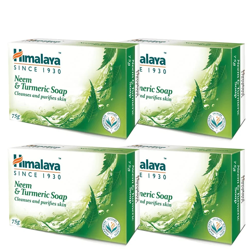 Himalaya Neem 4) (Pack & 75g of Turmeric, Soap,