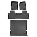 Set Expedition, Ford Black Center 2nd Seats Liner Bucket without for Row 2011-2017 Floor Smartliner Cargo Console & with SA0183-B0303-D0183 Mats