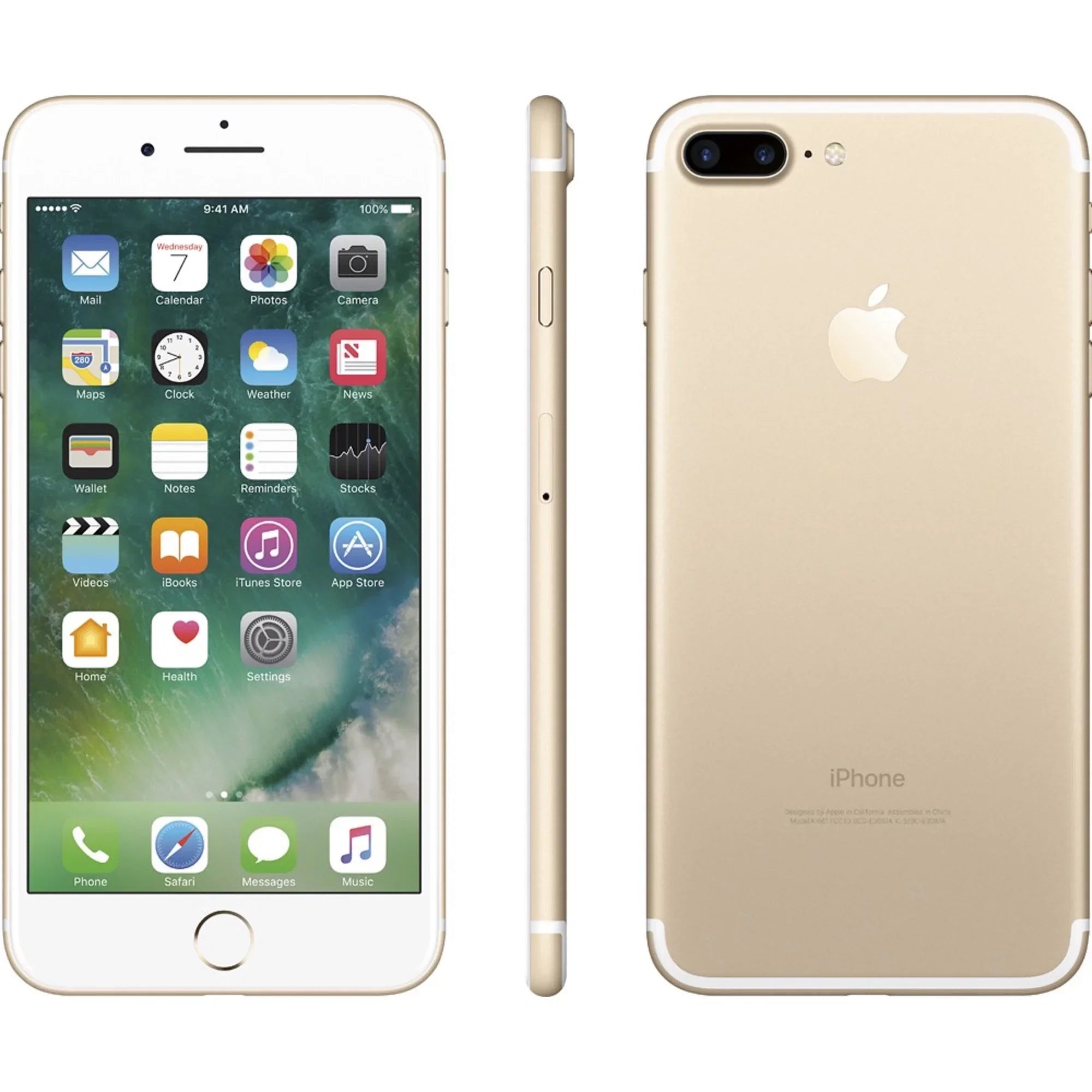 (T-Mobile Gold 128GB (Refurbished) Smartphone 7 Locked) iPhone  Restored Plus