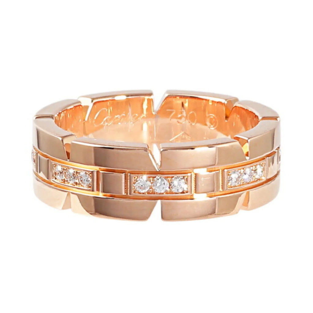 Pre-Owned (Good) gold ring pink Cartier Tank K18PG Française