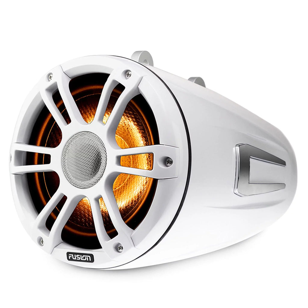 7.7'' 4-Channel Sports Clamps SG-FLT772SPW Tower Swivel Fusion White and Amplifier with Speaker SG-DA41400