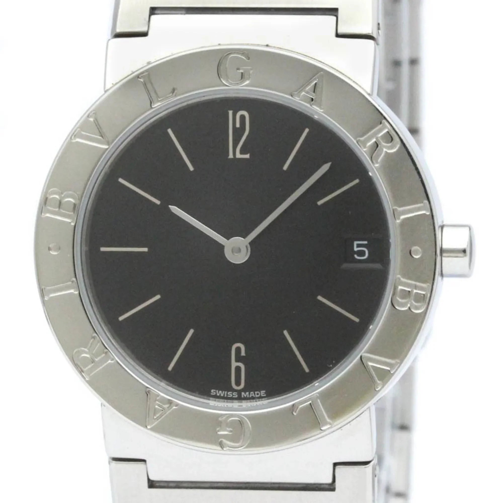 Watch Bvlgari BF565431 Unisex Quartz (Good) Polished BVLGARI BB30SSD Steel Pre-Owned Bvlgari
