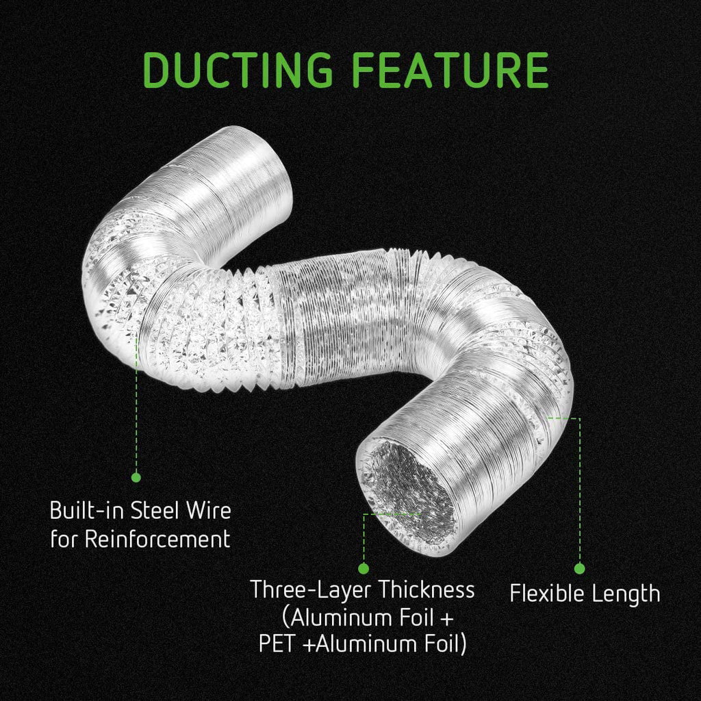 440 Kit: and Filtration Combo 16 Carbon 6'' Filter Ducting Ft CFM Air VIVOSUN 6 Inline Inch Fan,