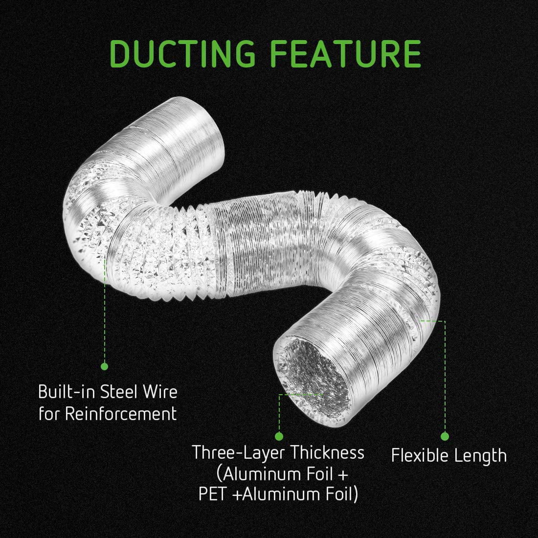 440 Kit: and Filtration Combo 16 Carbon 6'' Filter Ducting Ft CFM Air VIVOSUN 6 Inline Inch Fan,
