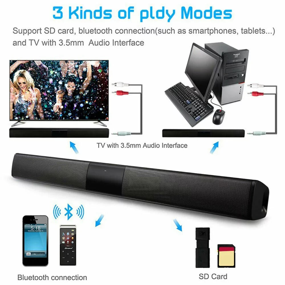 System TV Sound Wireless & Speaker Bar inch Sound Surround Wired Bar Sound 22 Bluetooth