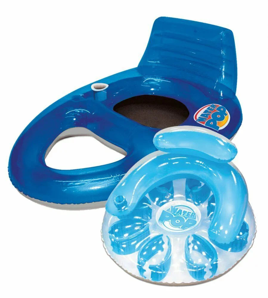Circular Swimming Poolmaster Pool 2 Inflatable - Lounges Pack Oval Water and Pop