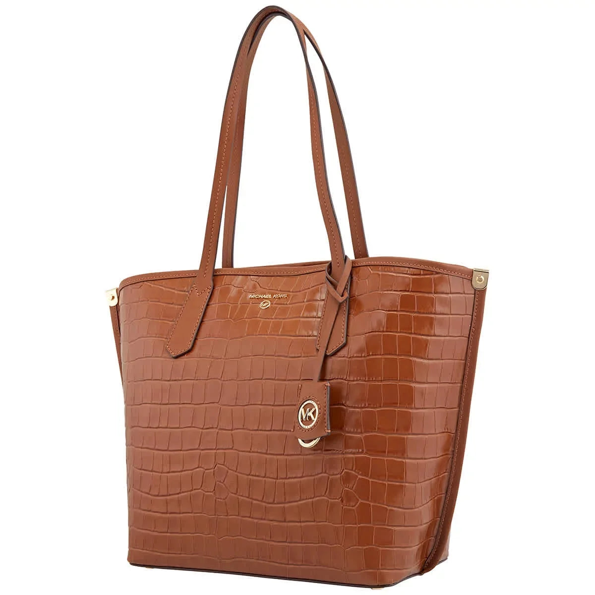 Croc Tote Jane Embossed - Chestnut Kors Leather Large Michael