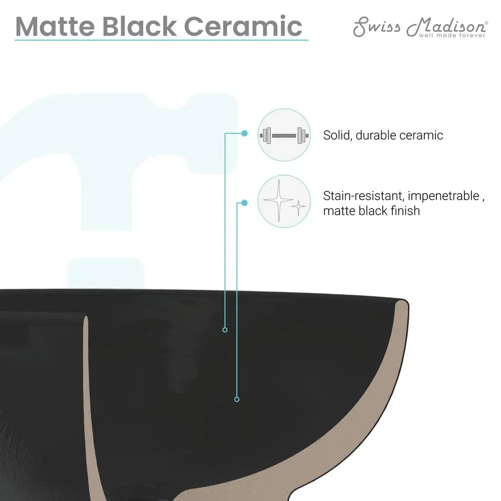 Sink with Black Matte 24" Vanity Faucet Bathroom Holes 4" Top in Centerset