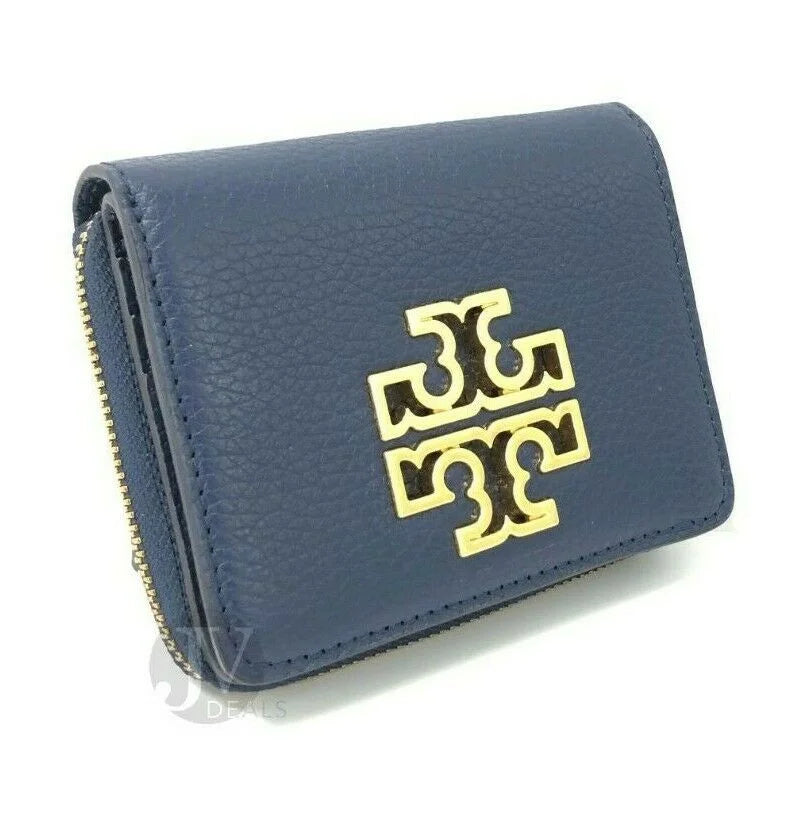 Mini Wallet Women's Card Zip Burch Coin Tory Britten Leather